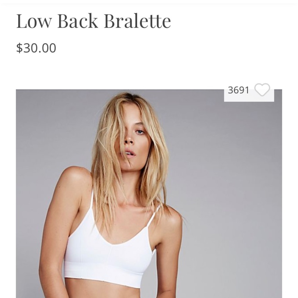 ✨ NWT Free people low back bralette ✨